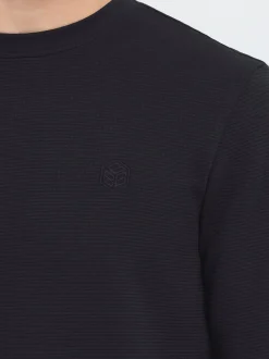BLEND Herren Langarmshirt - BHForta in schwarz