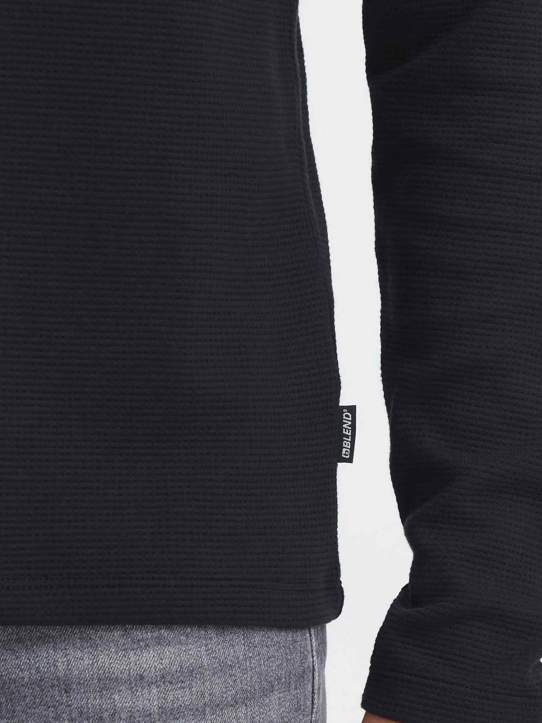BLEND Herren Langarmshirt - BHForta in schwarz