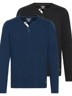 BLEND Herren Langarmshirt - BHHollie in blau