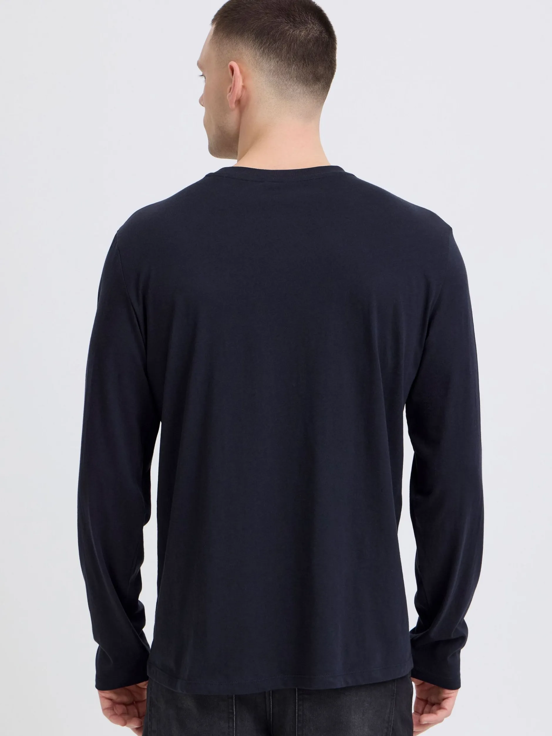 BLEND Herren Langarmshirt - BHKarson in blau