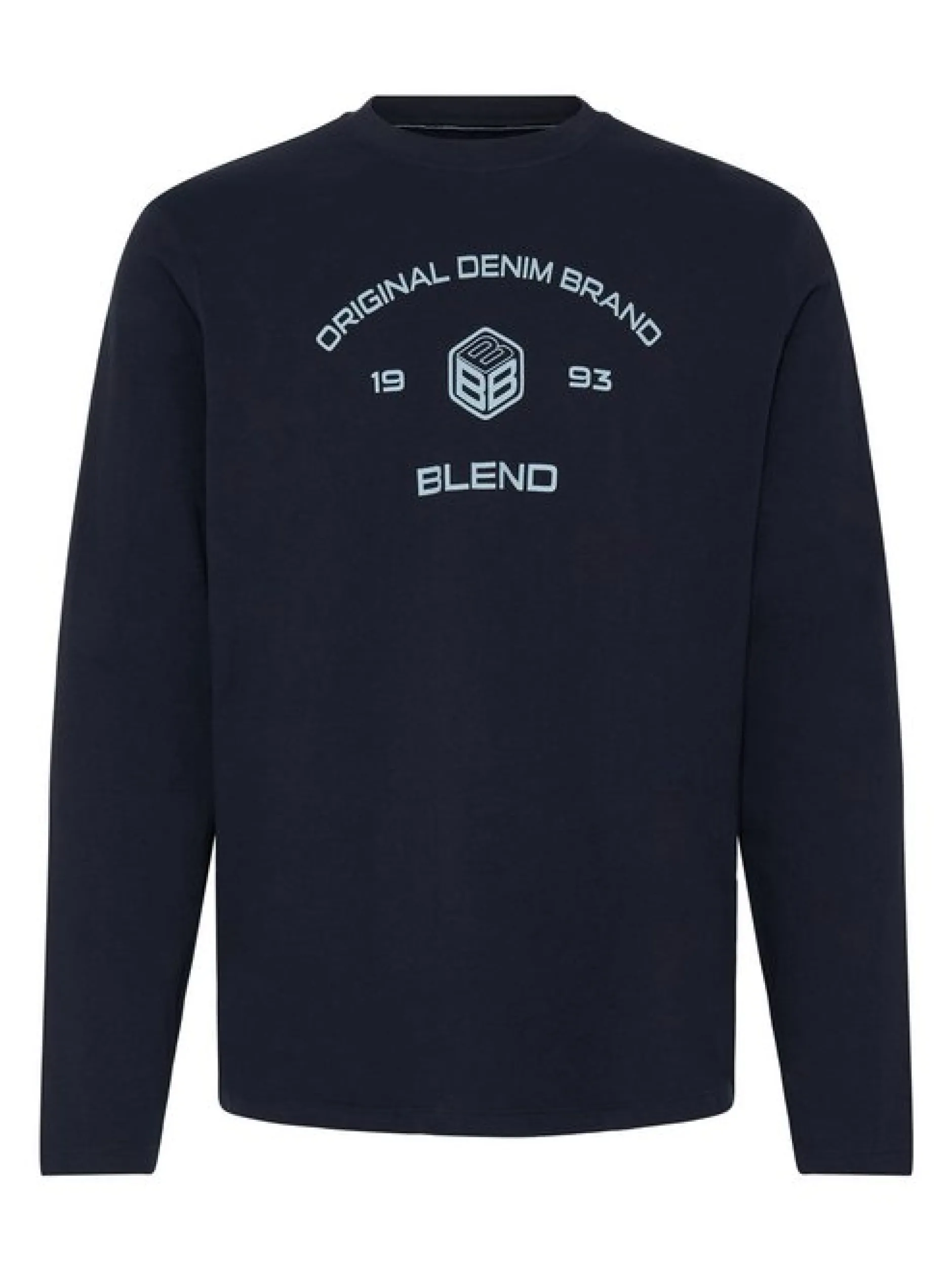 BLEND Herren Langarmshirt - BHKarson in blau