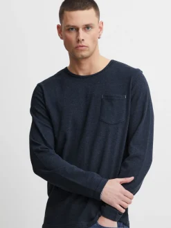 BLEND Herren Langarmshirt - BHTee in blau