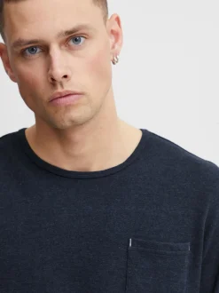 BLEND Herren Langarmshirt - BHTee in blau