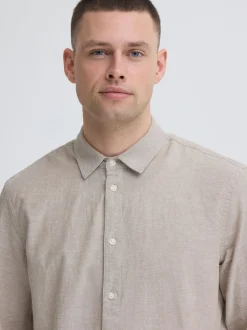 BLEND Herren Leinenhemd - BHAban in beige