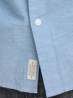 BLEND Herren Leinenhemd - BHAban in blau