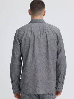 BLEND Herren Leinenhemd - BHAban in schwarz