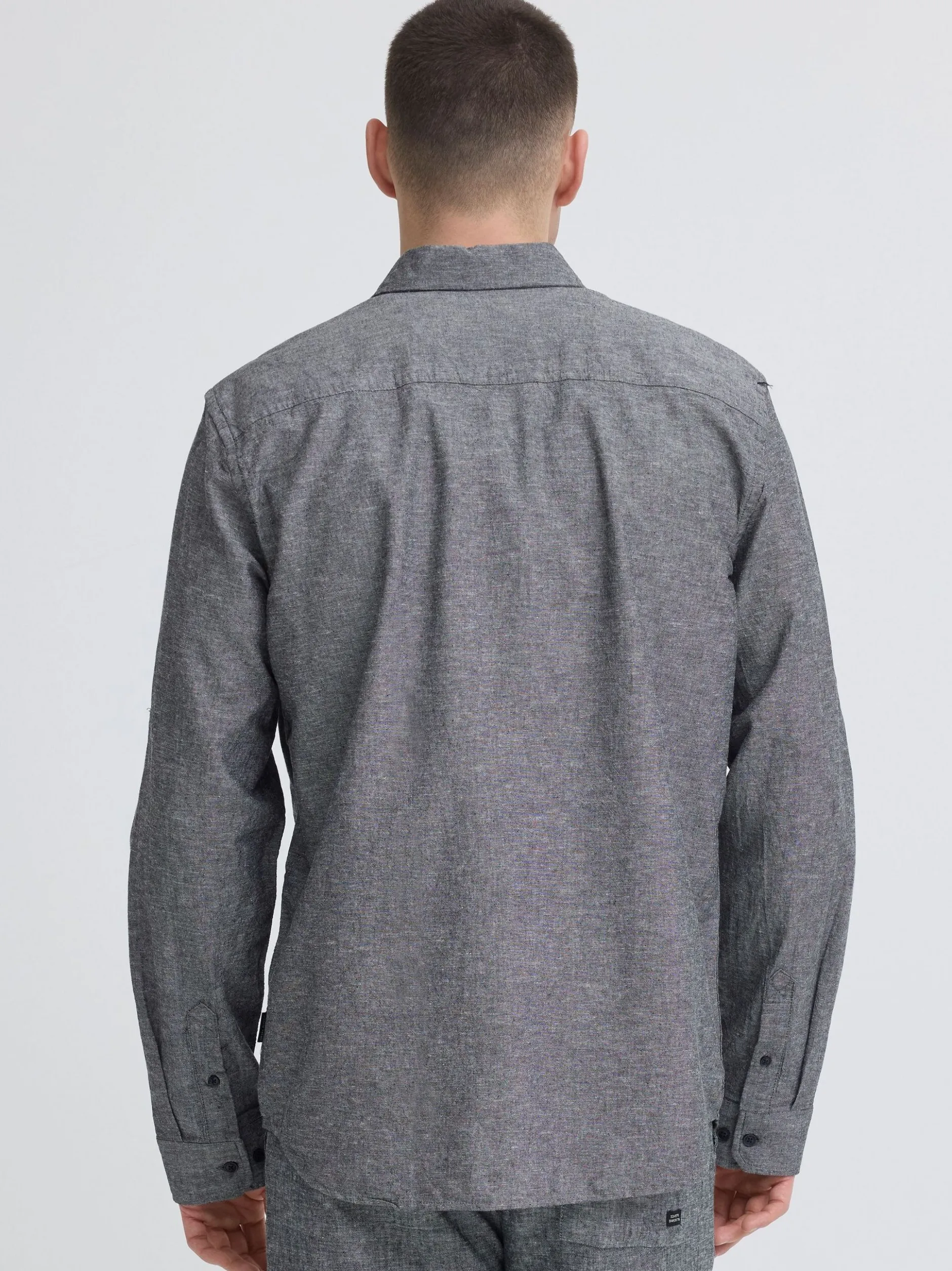 BLEND Herren Leinenhemd - BHAban in schwarz