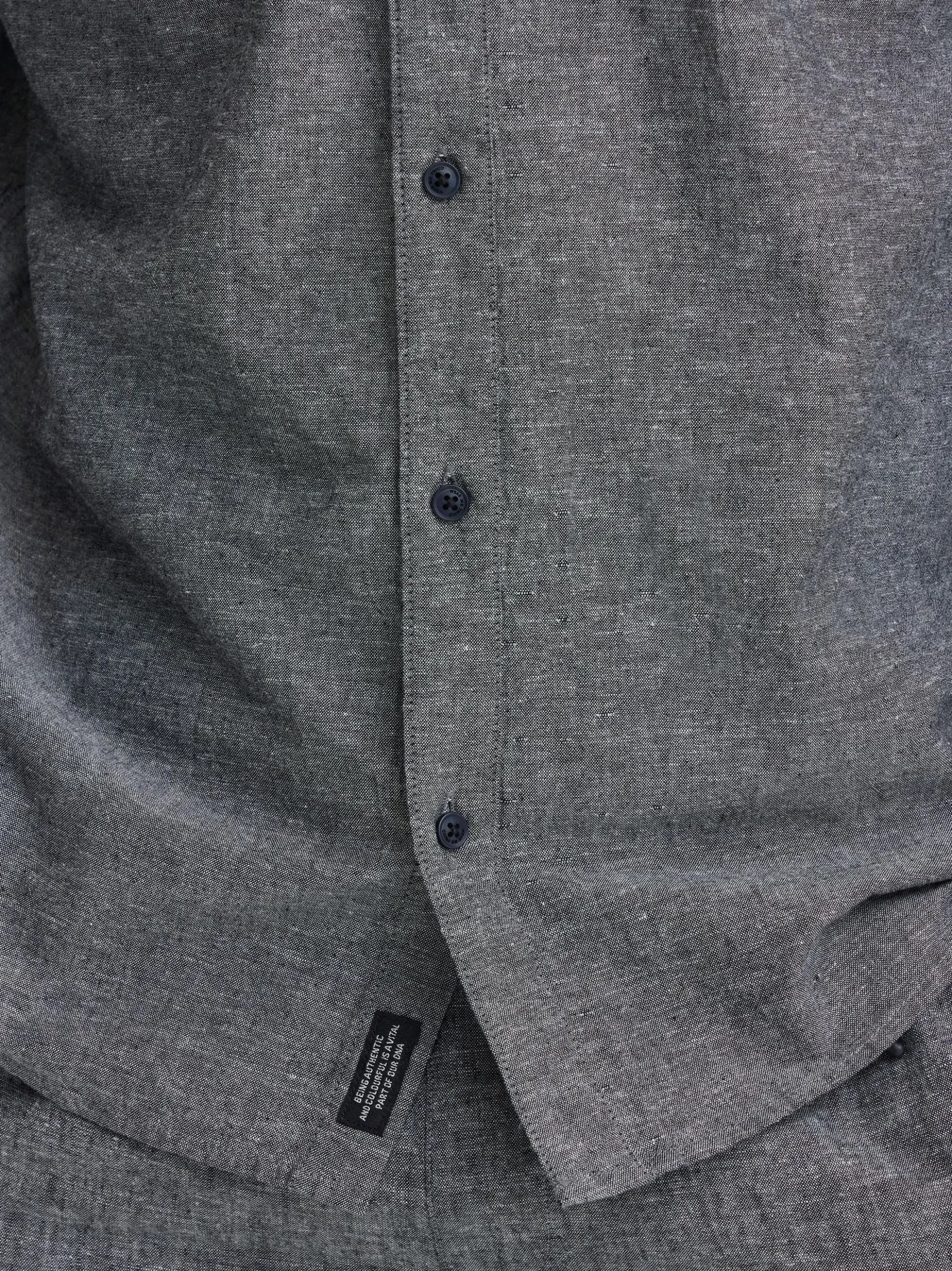 BLEND Herren Leinenhemd - BHAban in schwarz