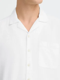 BLEND Herren Leinenhemd - BHLinas in weiß