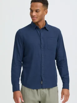 BLEND Herren Leinenhemd - BHLinex in marine