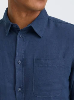 BLEND Herren Leinenhemd - BHLinex in marine