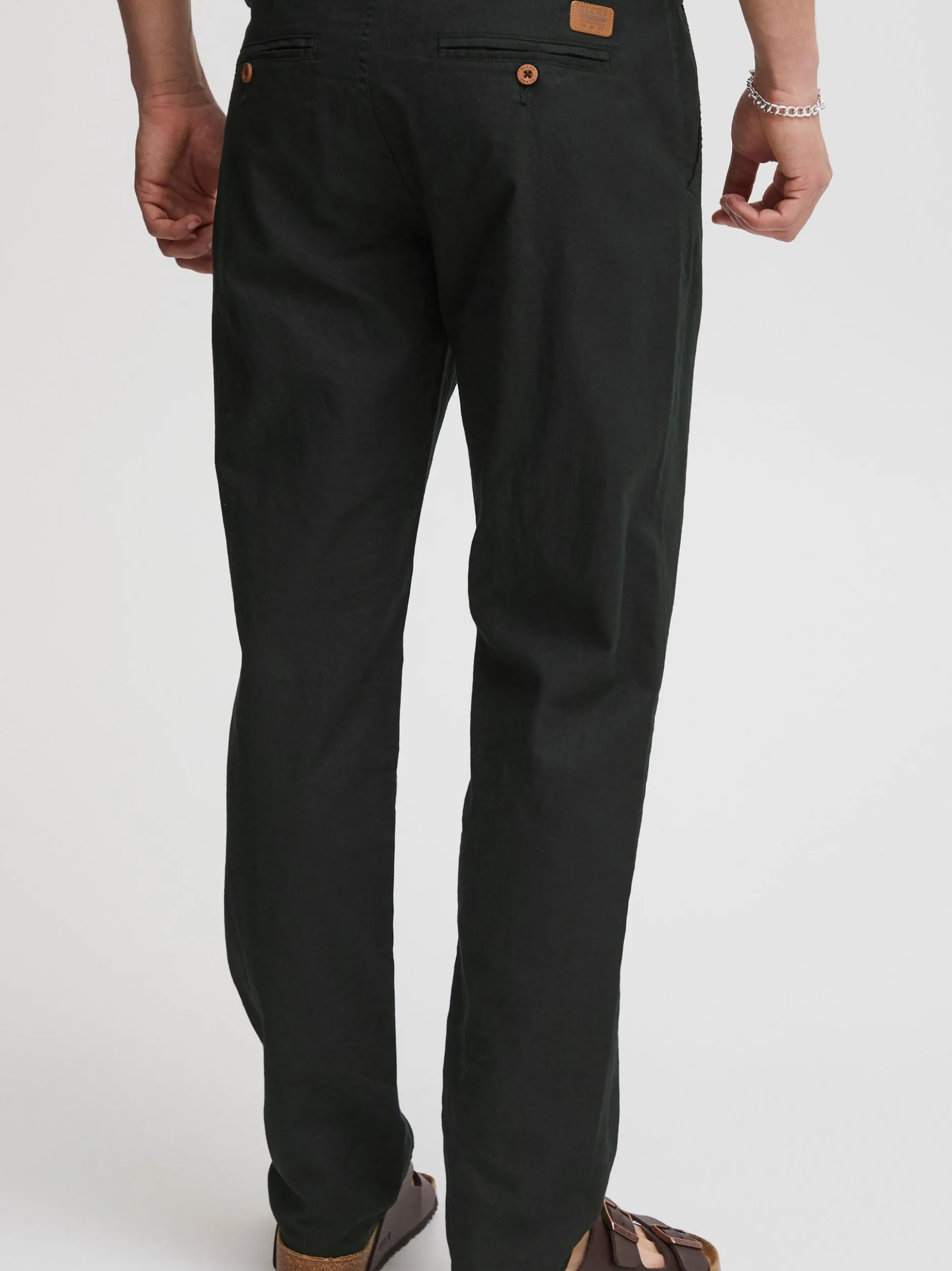 BLEND Herren Leinenhose - BHLanias in schwarz