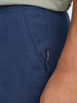 BLEND Herren Leinenhose - BHLikat in blau