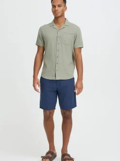 BLEND Herren Leinenhose - BHLikat in blau
