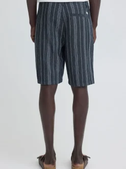 BLEND Herren Leinenhose - BHMaddox Relaxed Fit in blau