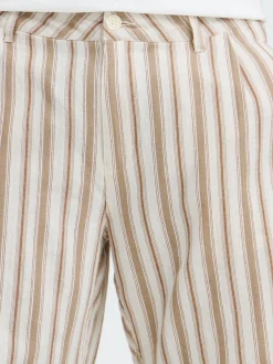 BLEND Herren Leinenhose - BHMaddox Relaxed Fit in weiß