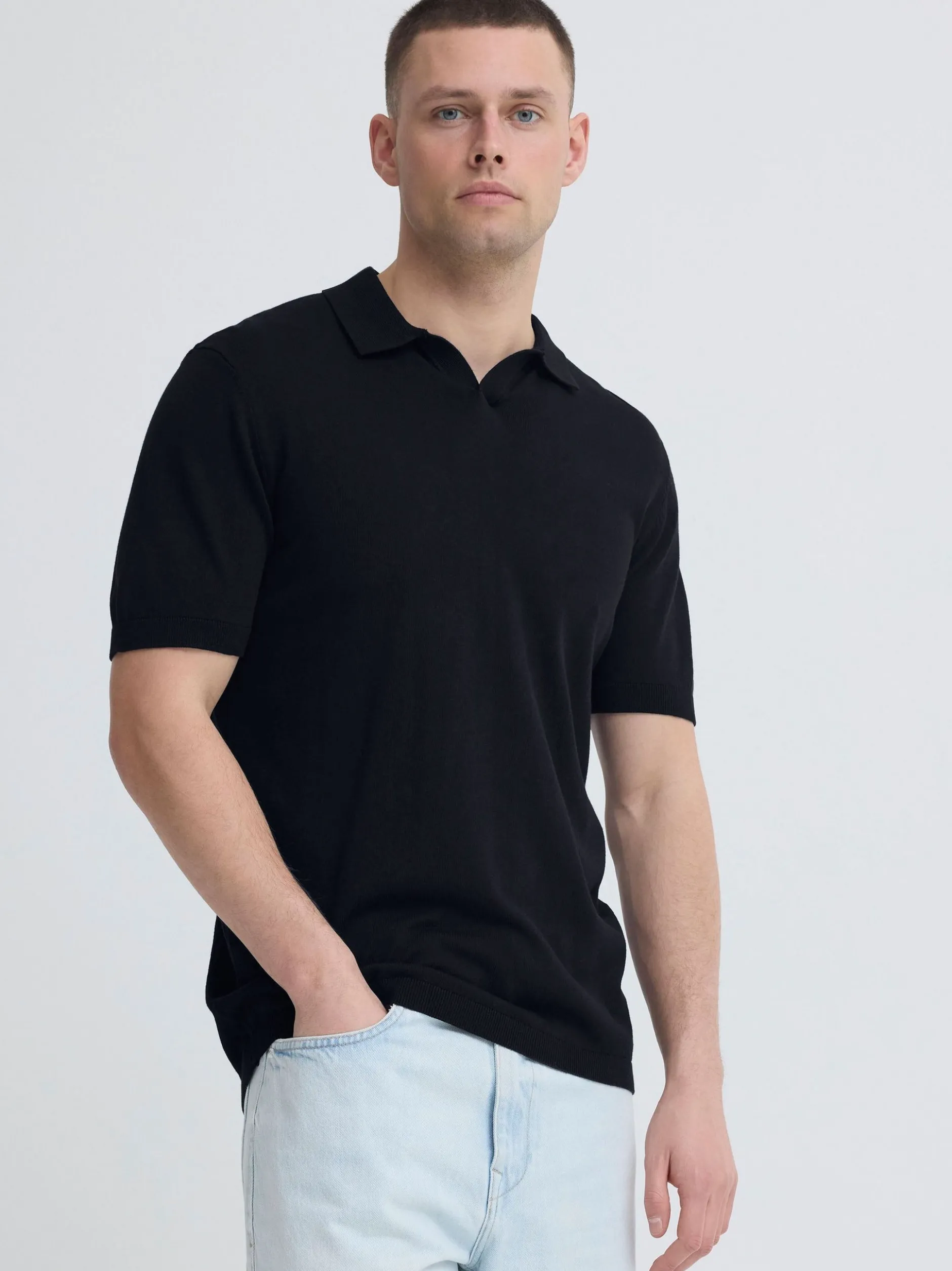 BLEND Herren Poloshirt - BHDao Polo in schwarz