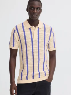 BLEND Herren Poloshirt - BHDarin Striped in sand lila
