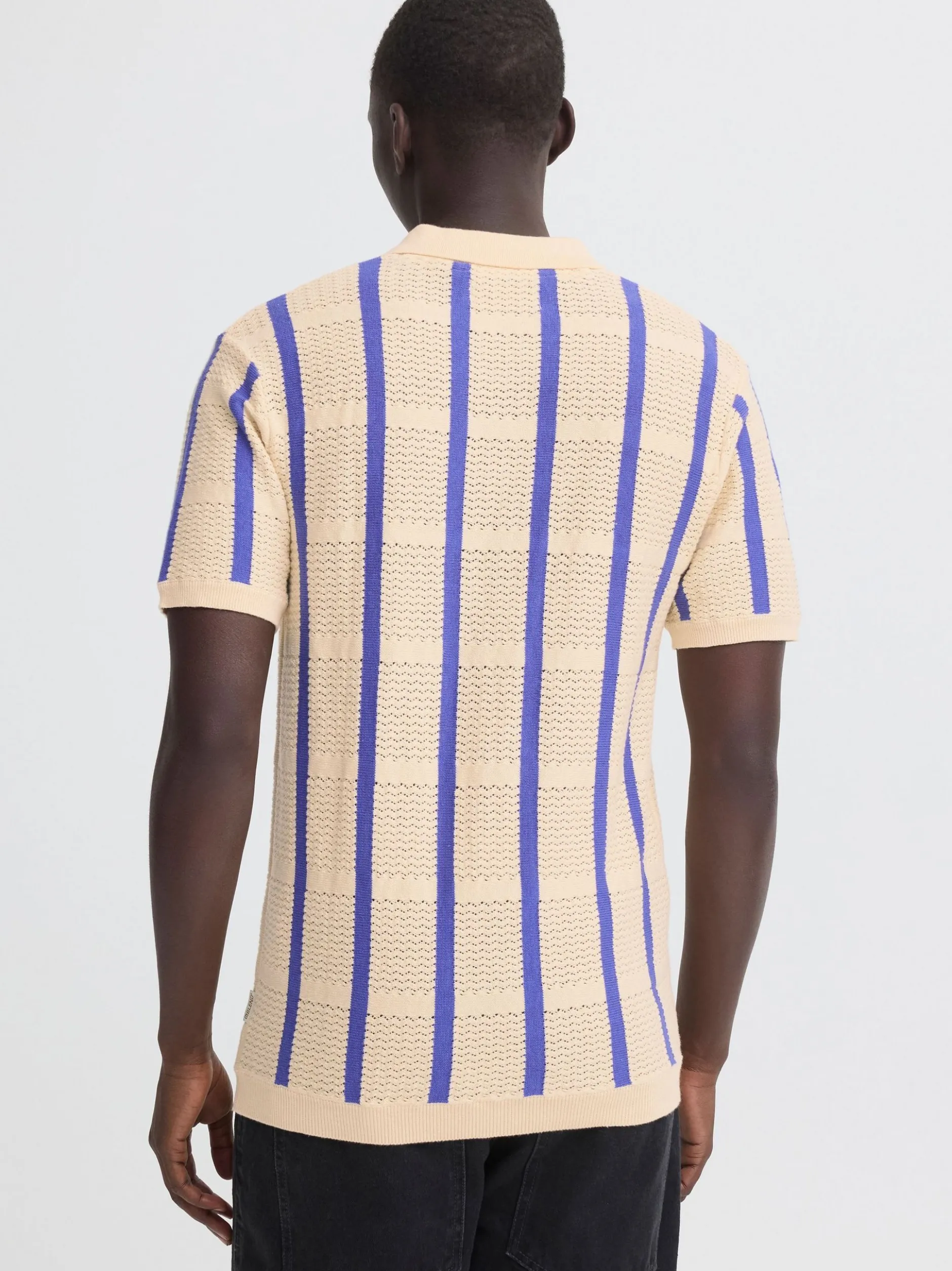 BLEND Herren Poloshirt - BHDarin Striped in sand lila