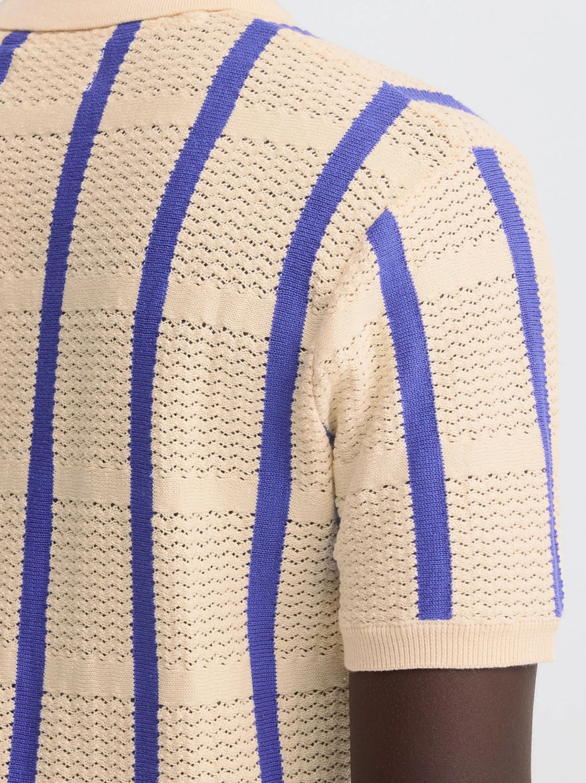 BLEND Herren Poloshirt - BHDarin Striped in sand lila