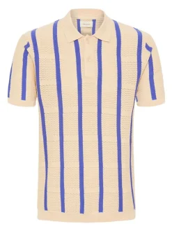 BLEND Herren Poloshirt - BHDarin Striped in sand lila