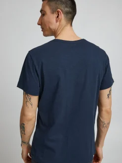 BLEND Herren Print-Shirt - BHPillo in blau