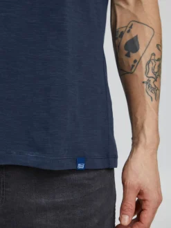 BLEND Herren Print-Shirt - BHPillo in blau