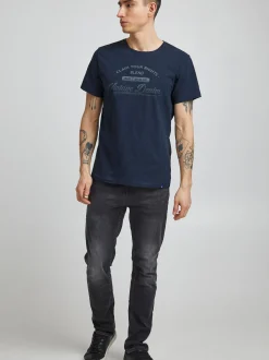 BLEND Herren Print-Shirt - BHPillo in blau