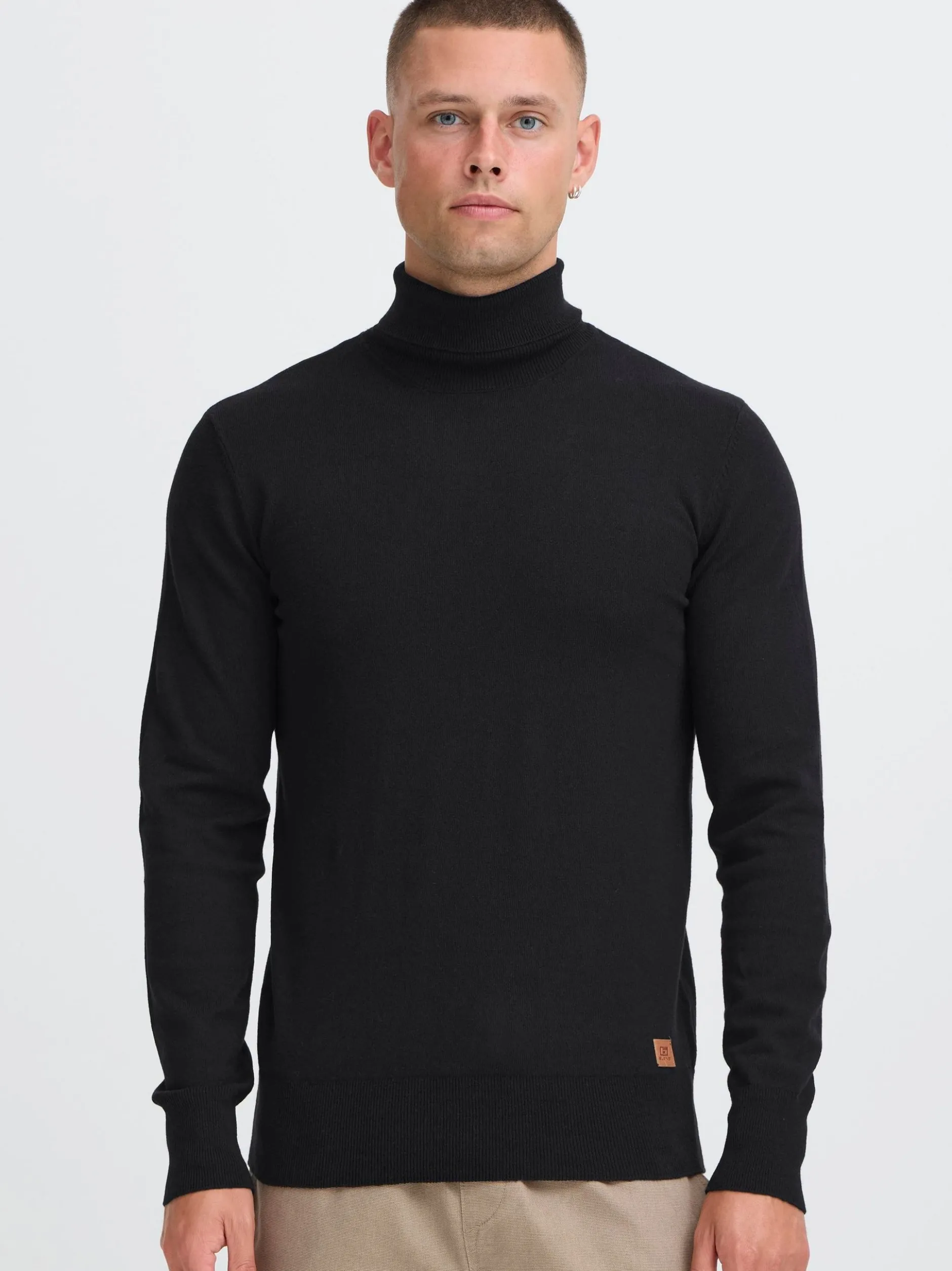 BLEND Herren Rollkragenpullover - BHFibes in schwarz