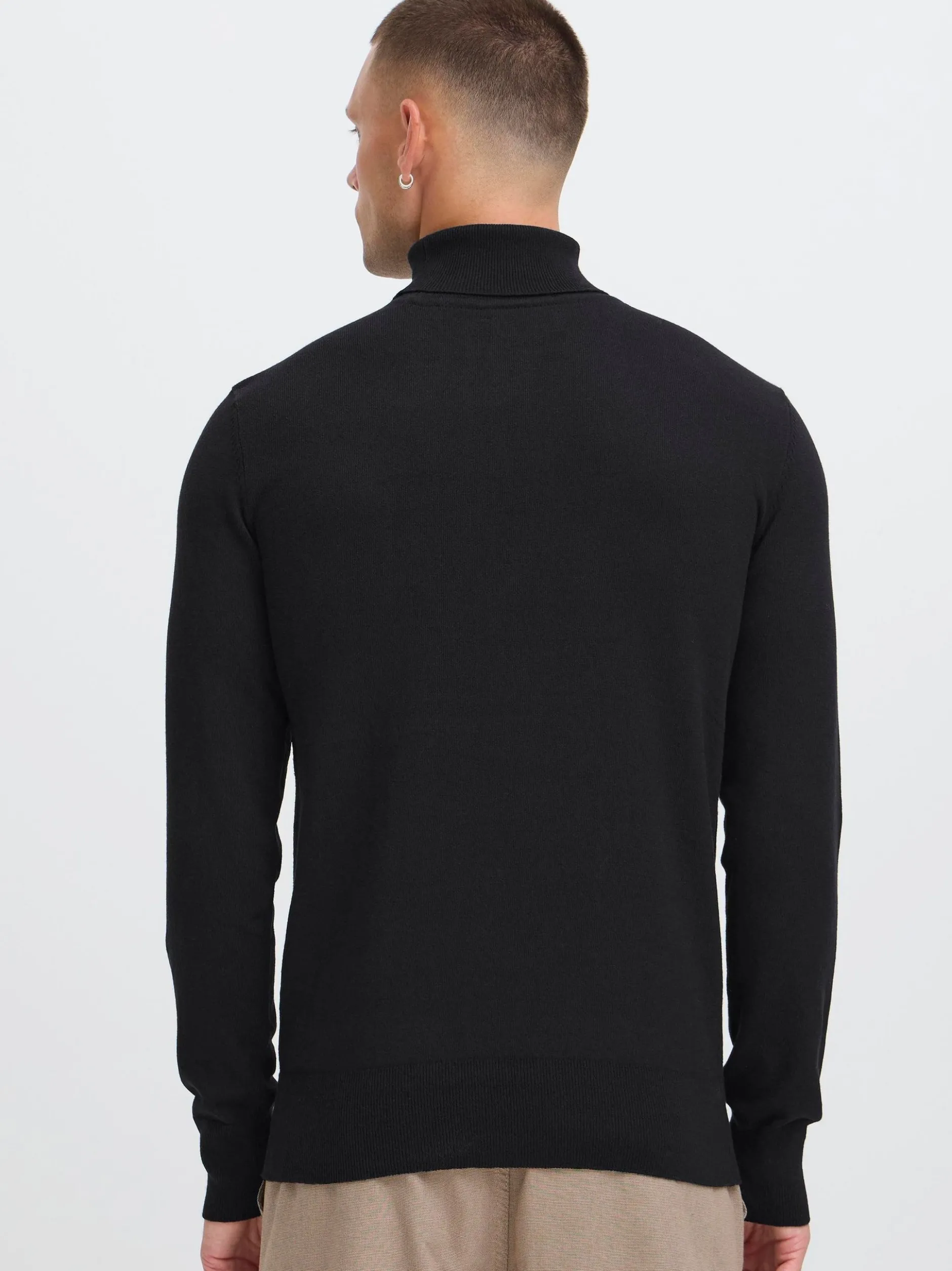 BLEND Herren Rollkragenpullover - BHFibes in schwarz