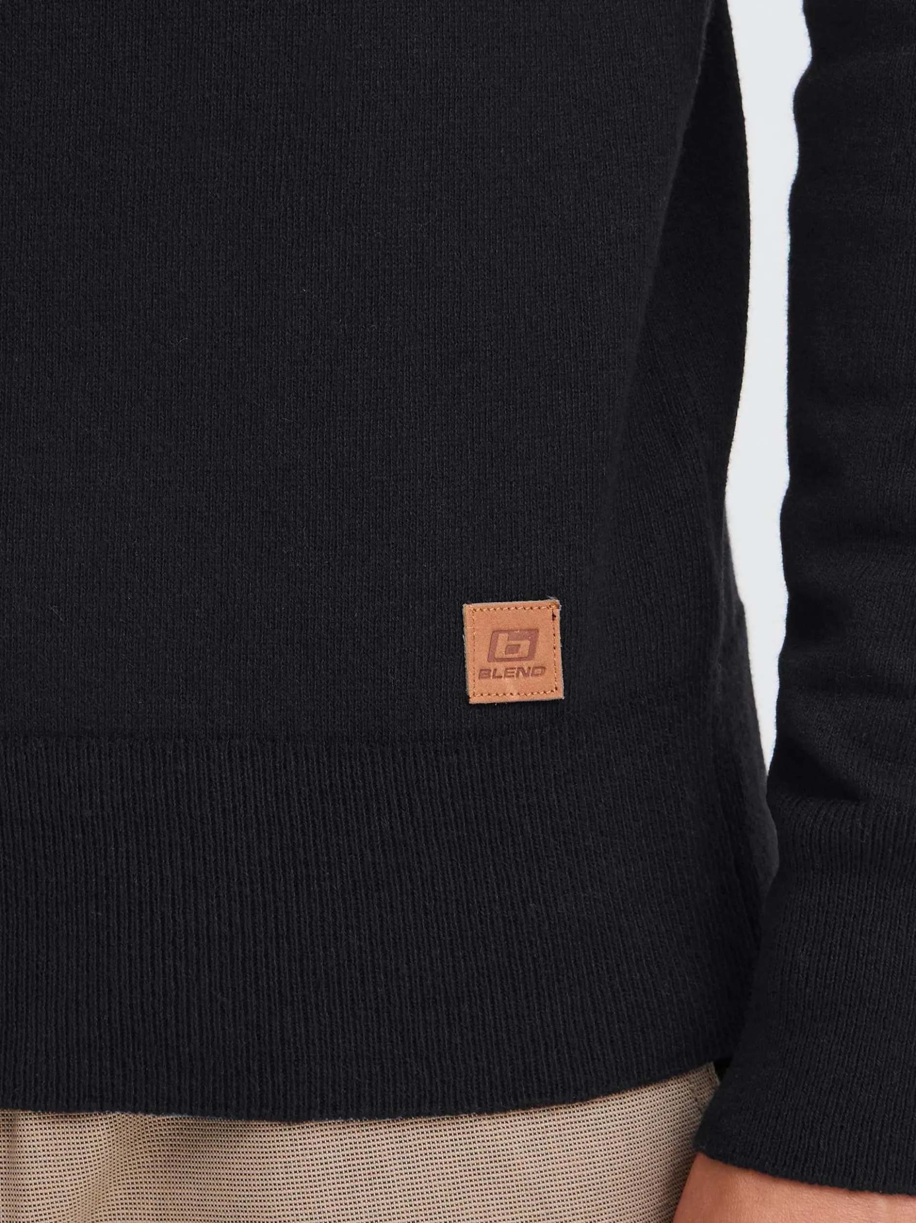 BLEND Herren Rollkragenpullover - BHFibes in schwarz