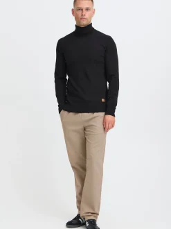 BLEND Herren Rollkragenpullover - BHFibes in schwarz