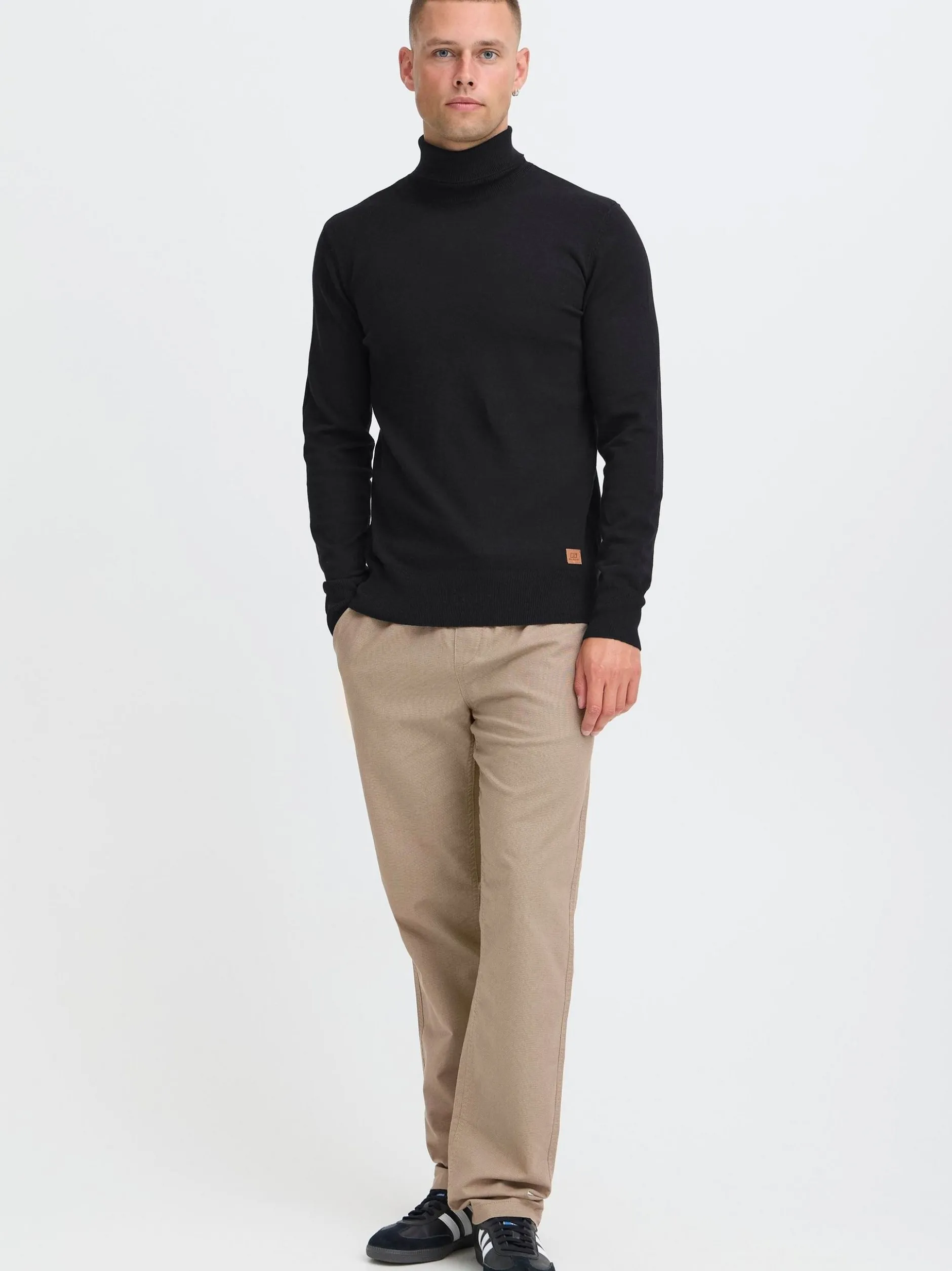 BLEND Herren Rollkragenpullover - BHFibes in schwarz