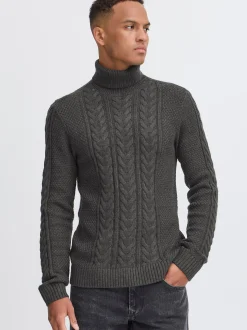 BLEND Herren Rollkragenpullover - BHBasim in anthrazit