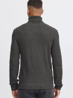 BLEND Herren Rollkragenpullover - BHBasim in anthrazit