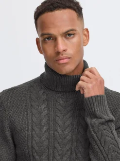BLEND Herren Rollkragenpullover - BHBasim in anthrazit