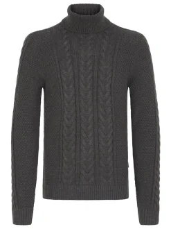 BLEND Herren Rollkragenpullover - BHBasim in anthrazit