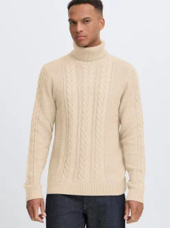 BLEND Herren Rollkragenpullover - BHBasim in beige