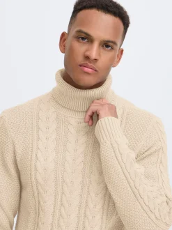 BLEND Herren Rollkragenpullover - BHBasim in beige