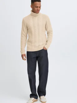 BLEND Herren Rollkragenpullover - BHBasim in beige