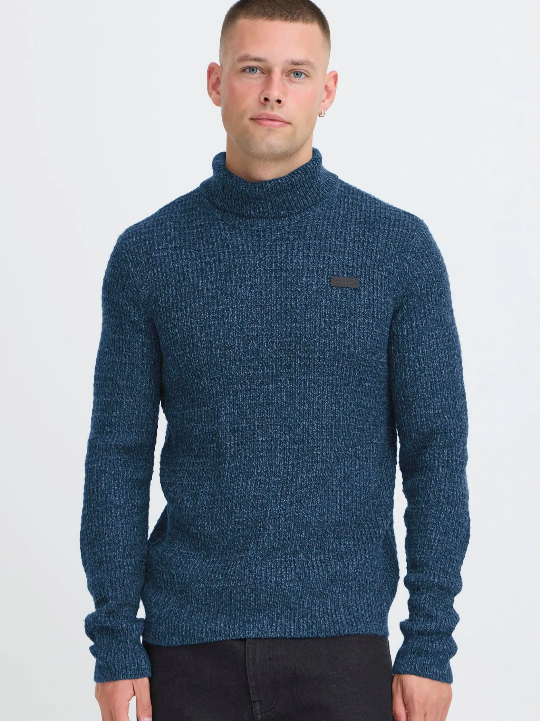 BLEND Herren Rollkragenpullover - BHPatta in blau