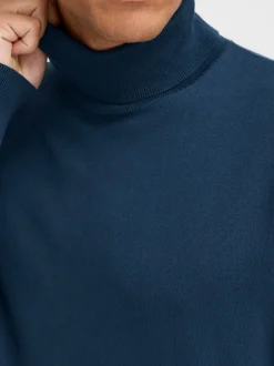 BLEND Herren Rollkragenpullover - BHWedat in blau