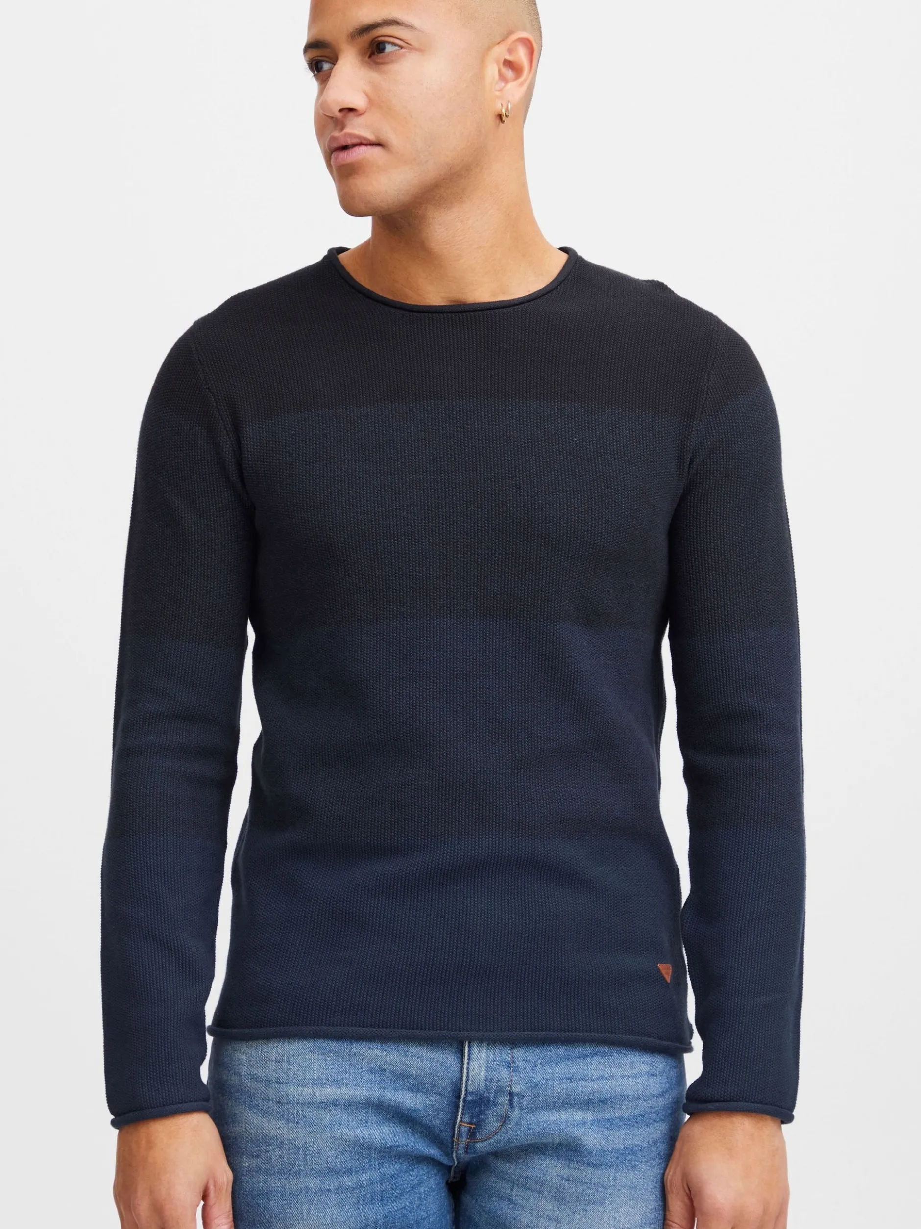 BLEND Herren Rundhalspullover - BHBenno in blau