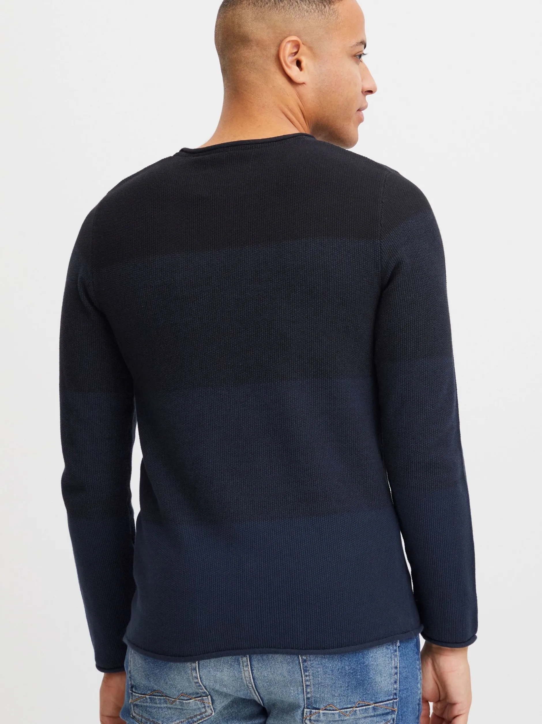 BLEND Herren Rundhalspullover - BHBenno in blau