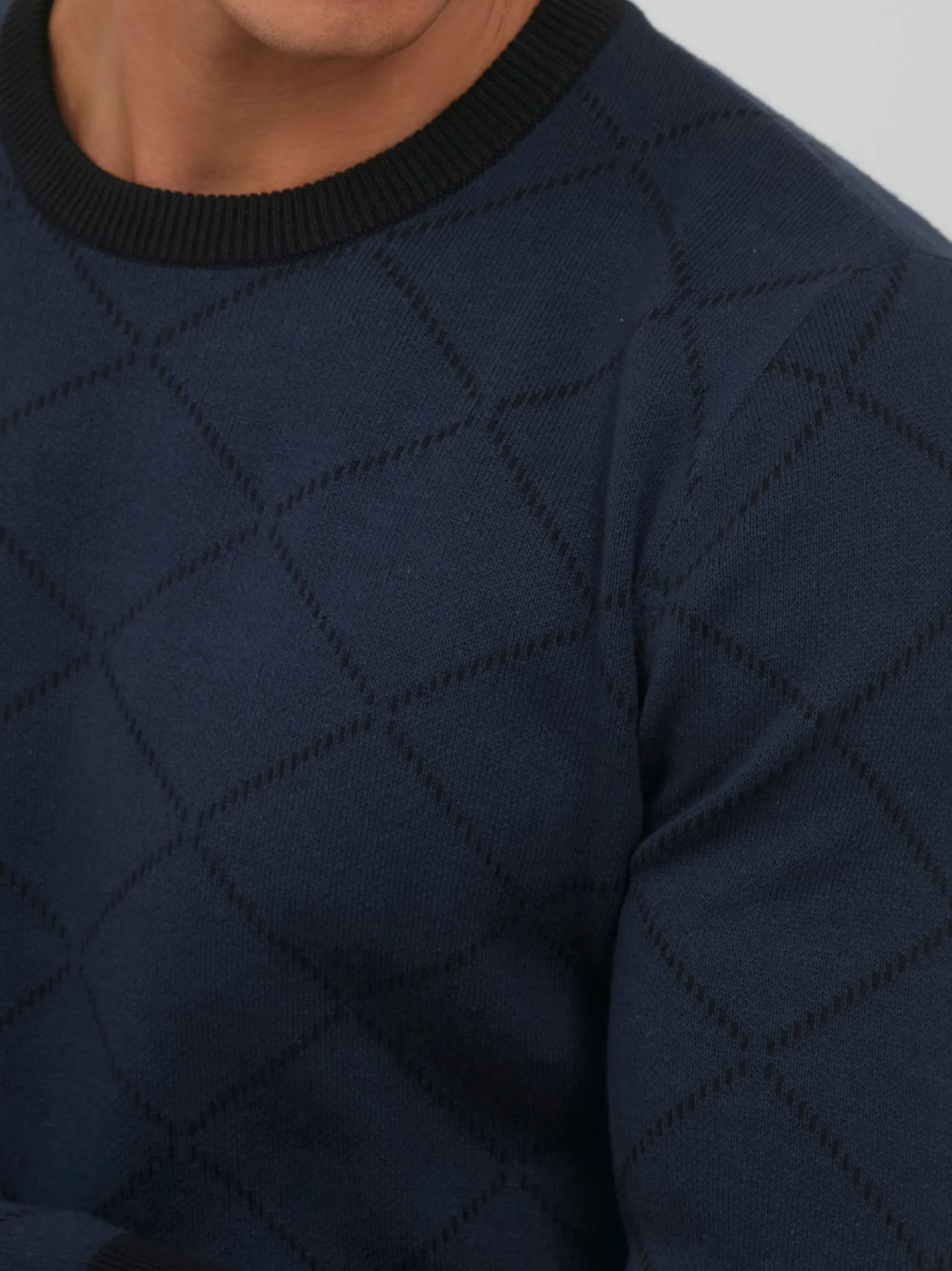 BLEND Herren Rundhalspullover - BHNison in blau