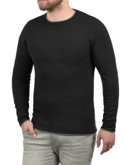 BLEND Herren Rundhalspullover - BHOdin in schwarz