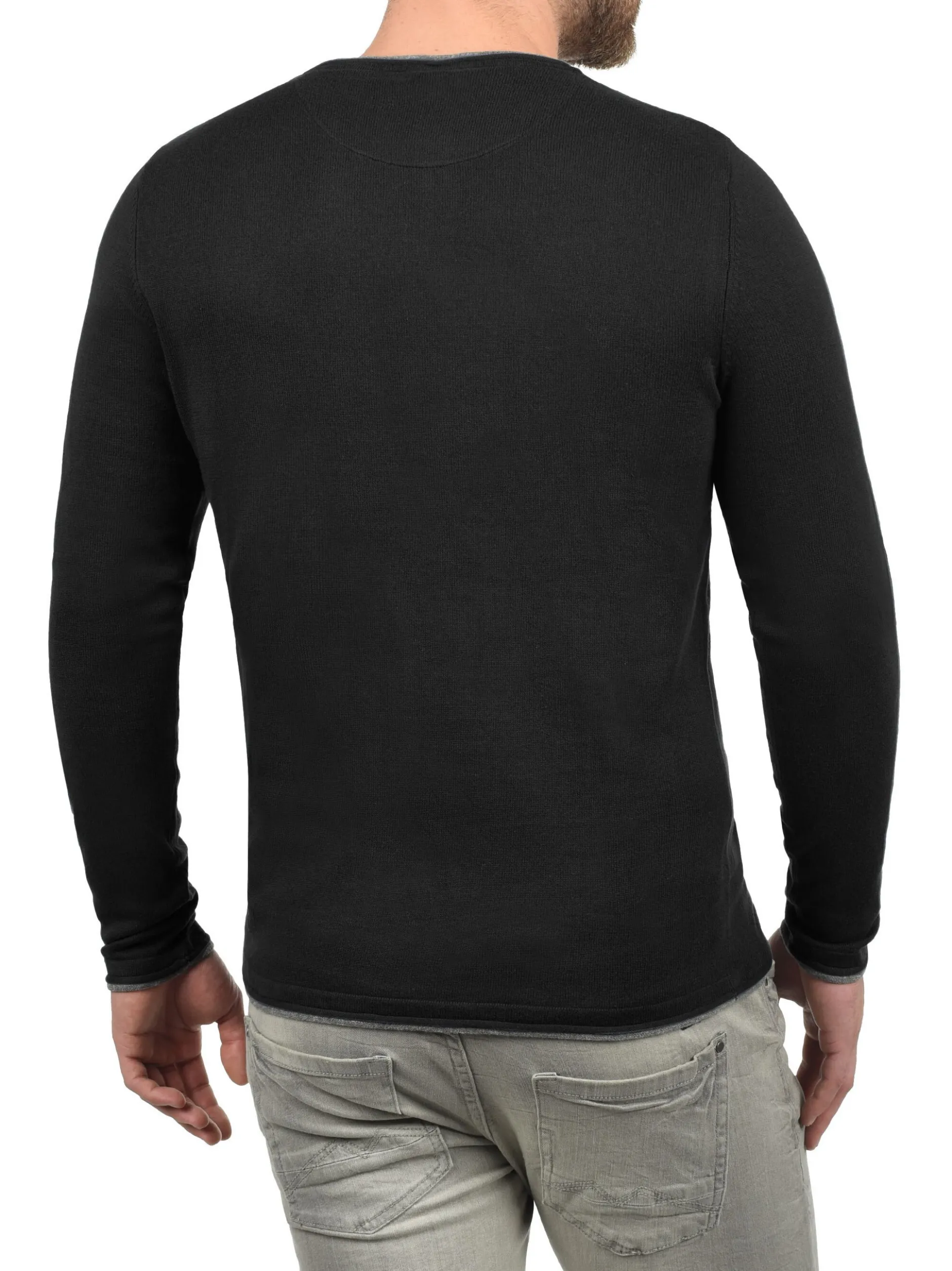 BLEND Herren Rundhalspullover - BHOdin in schwarz