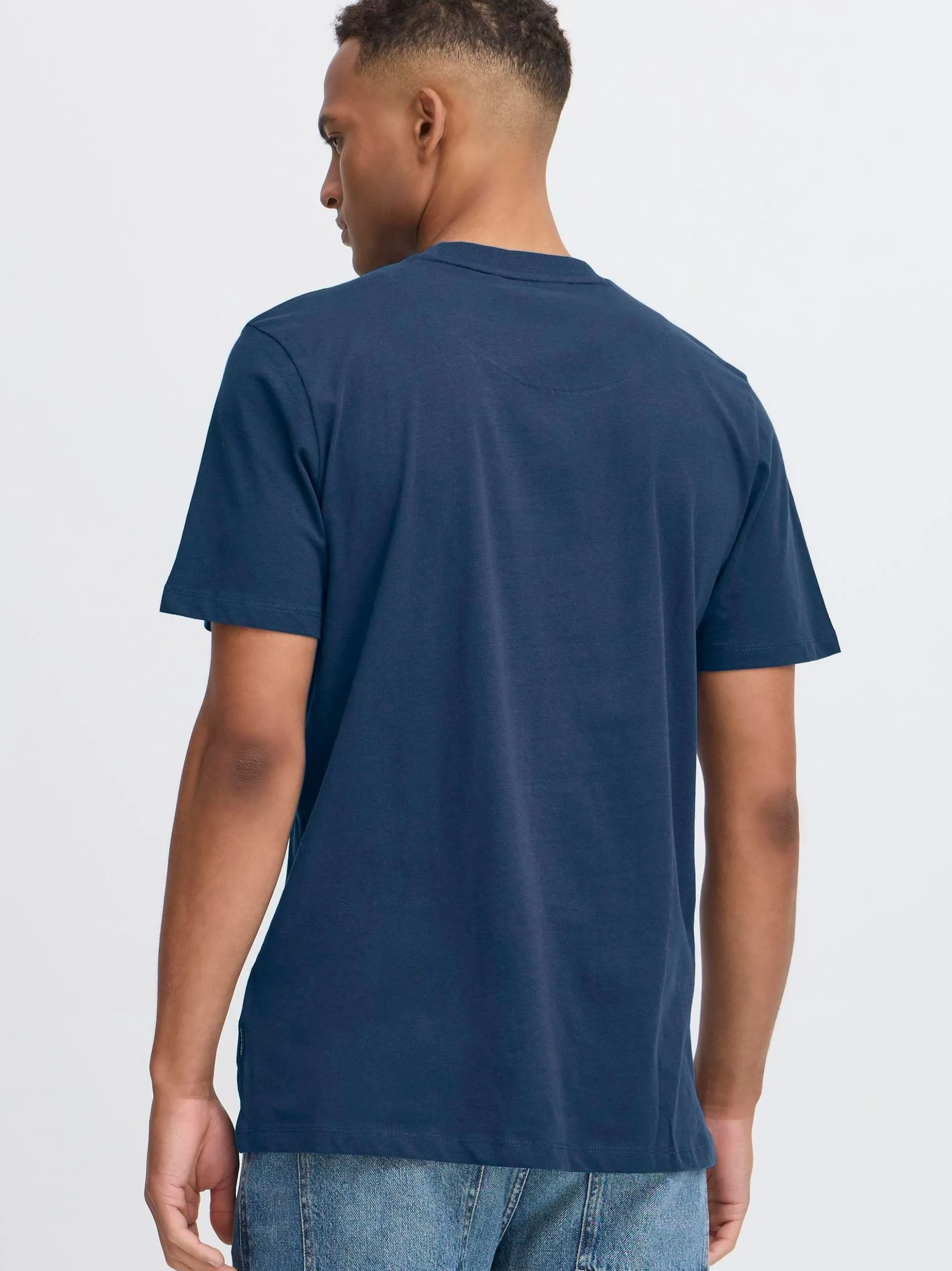 BLEND Herren Rundhalsshirt - BHIvo 2er-Pack in blau
