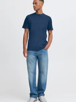 BLEND Herren Rundhalsshirt - BHIvo 2er-Pack in blau