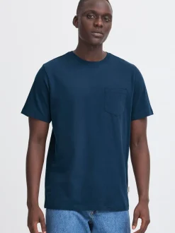 BLEND Herren Rundhalsshirt - BHBenni in blau